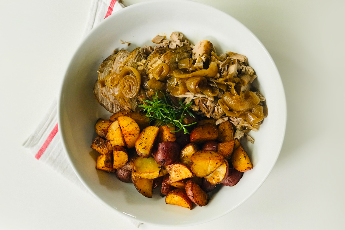 Roasted Pork with Balsamic and Red Potatoes